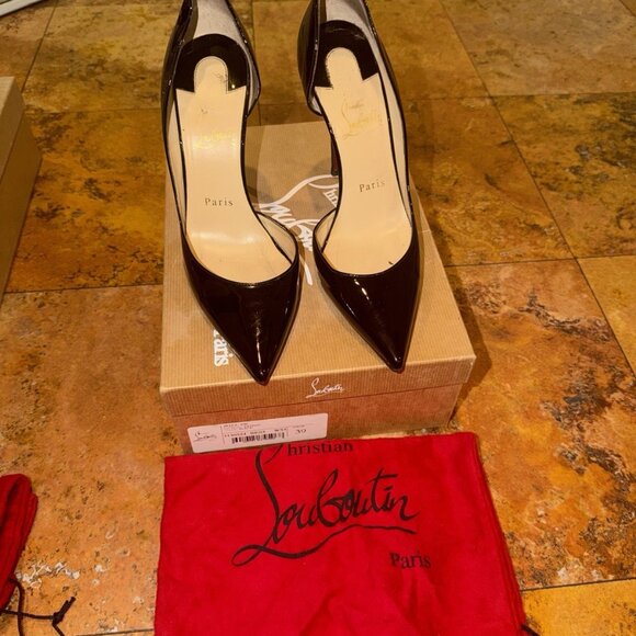 Christian Louboutin Shoes - Christian Louboutin Iriza 100 Black Patent Pumps